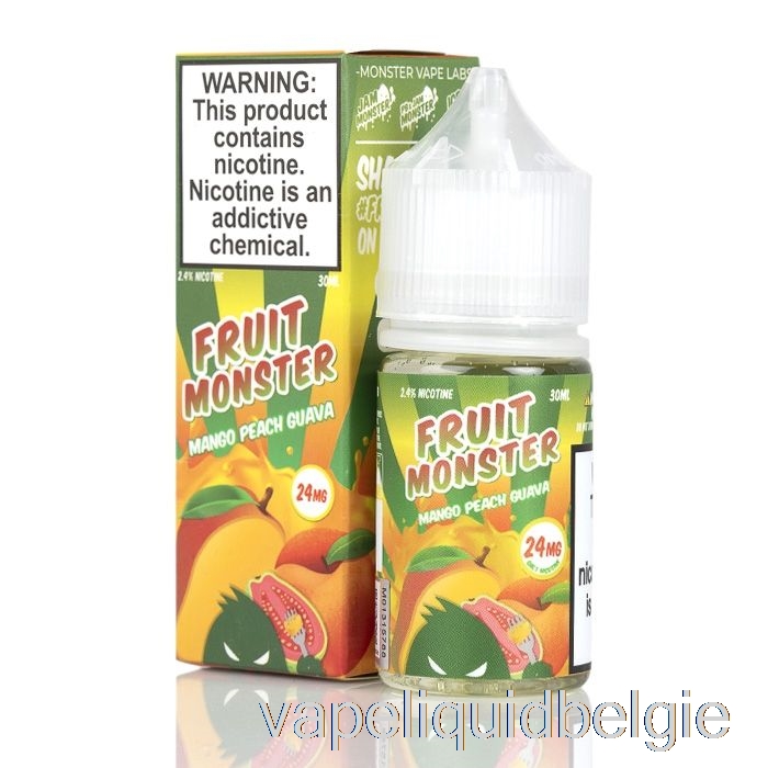 Vape Vloeibare Mango Perzik Guave - Fruitmonsterzouten - 30 Ml 24 Mg